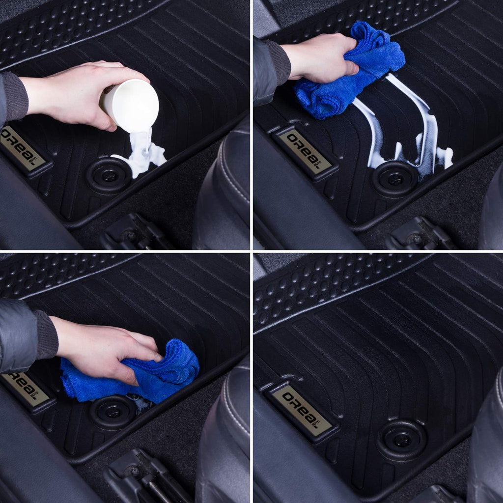 Black Floor Mats Liners for Hyundai Elantra Sedan 2017-2020 Heavy Duty All Weather P67202