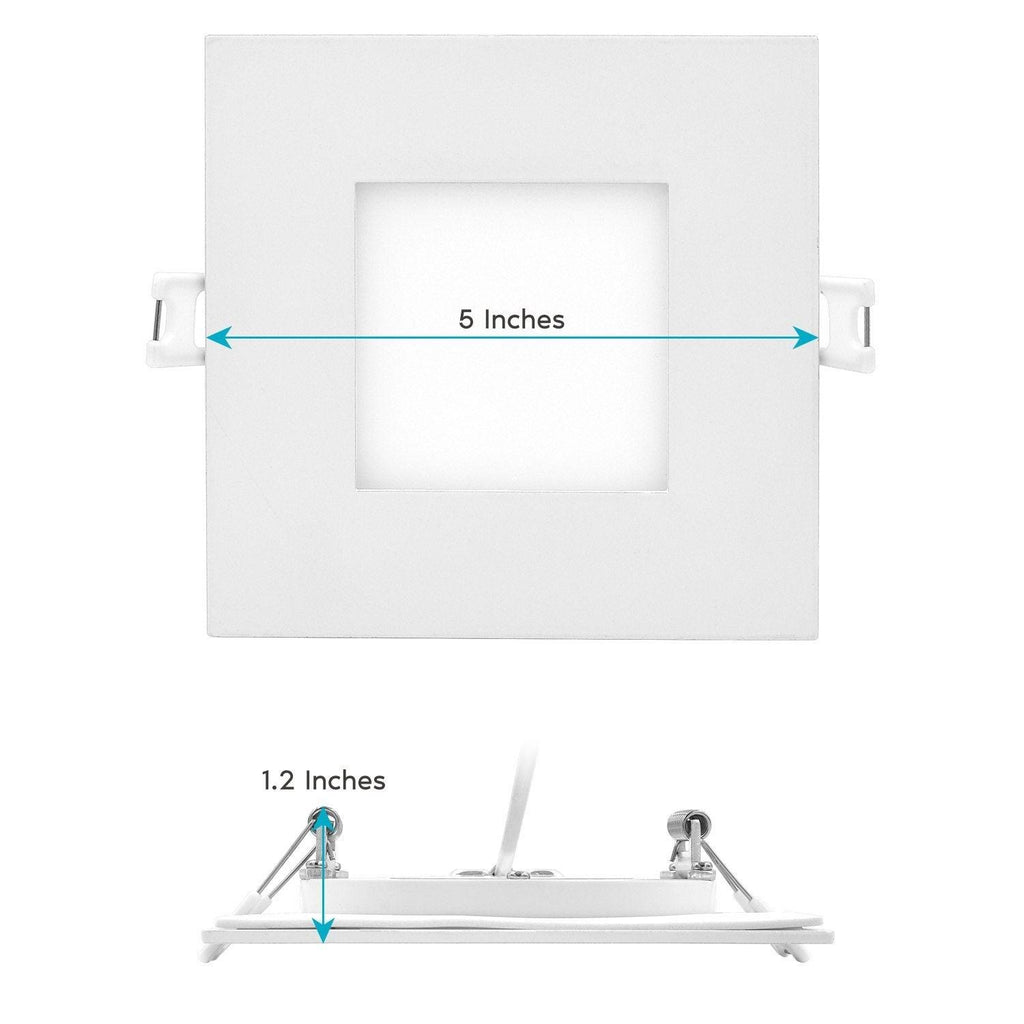 4 in Dimmable Integrated LED Recessed Light Ultra Thin Square Kit 12-Pack F871