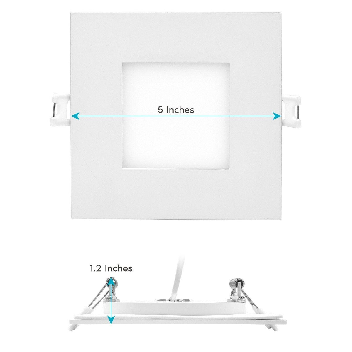 4 in Dimmable Integrated LED Recessed Light Ultra Thin Square Kit 12-Pack F871