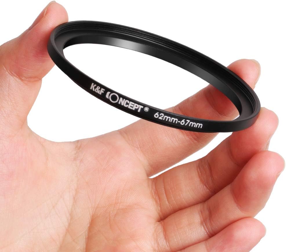 18 Pieces Filter Ring Adapter Set Black D5104