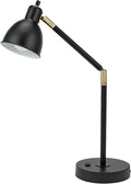 Modern Adjustable Metal Desk Lamp with Power Outlet V370