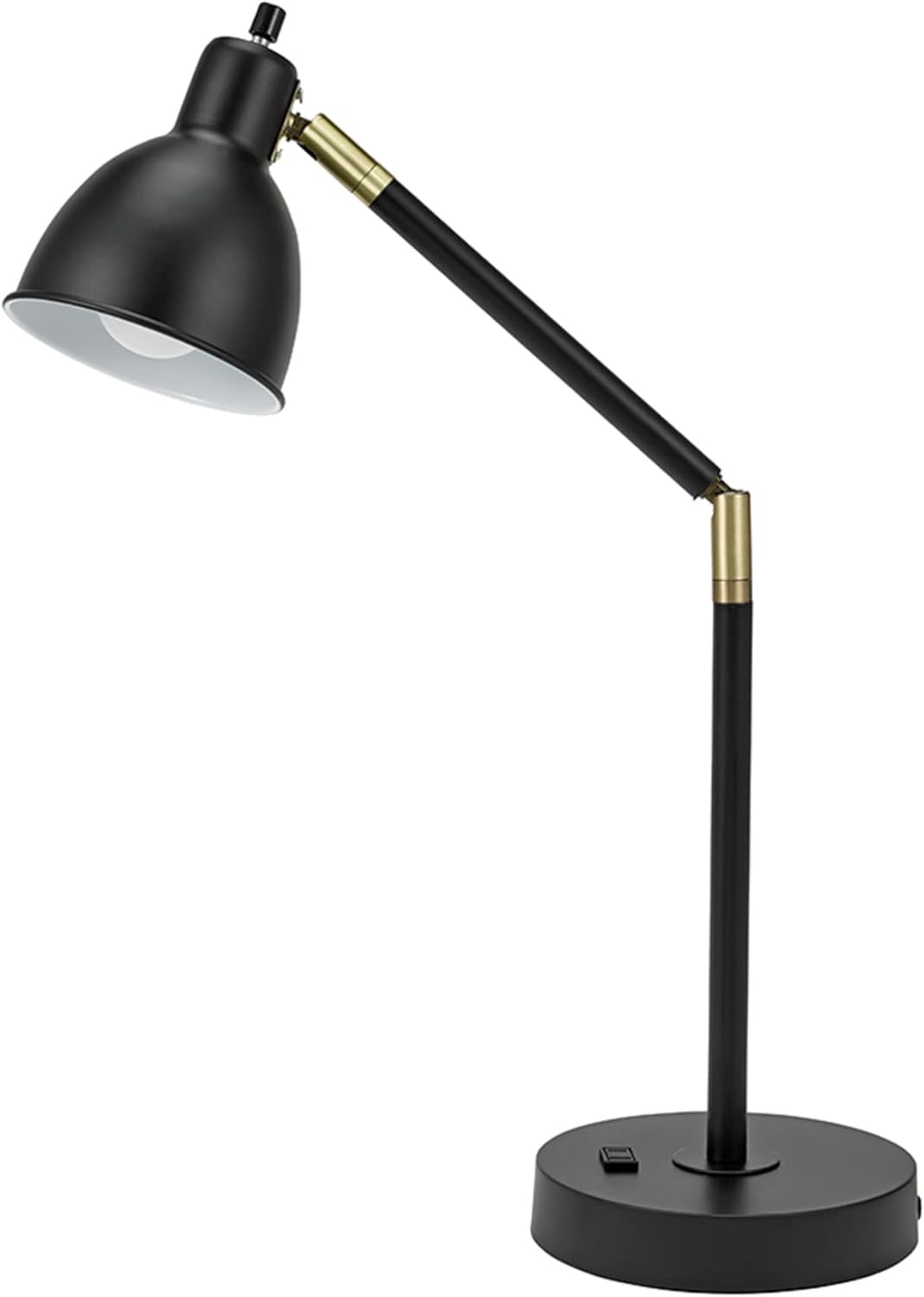 Modern Adjustable Metal Desk Lamp with Power Outlet V370