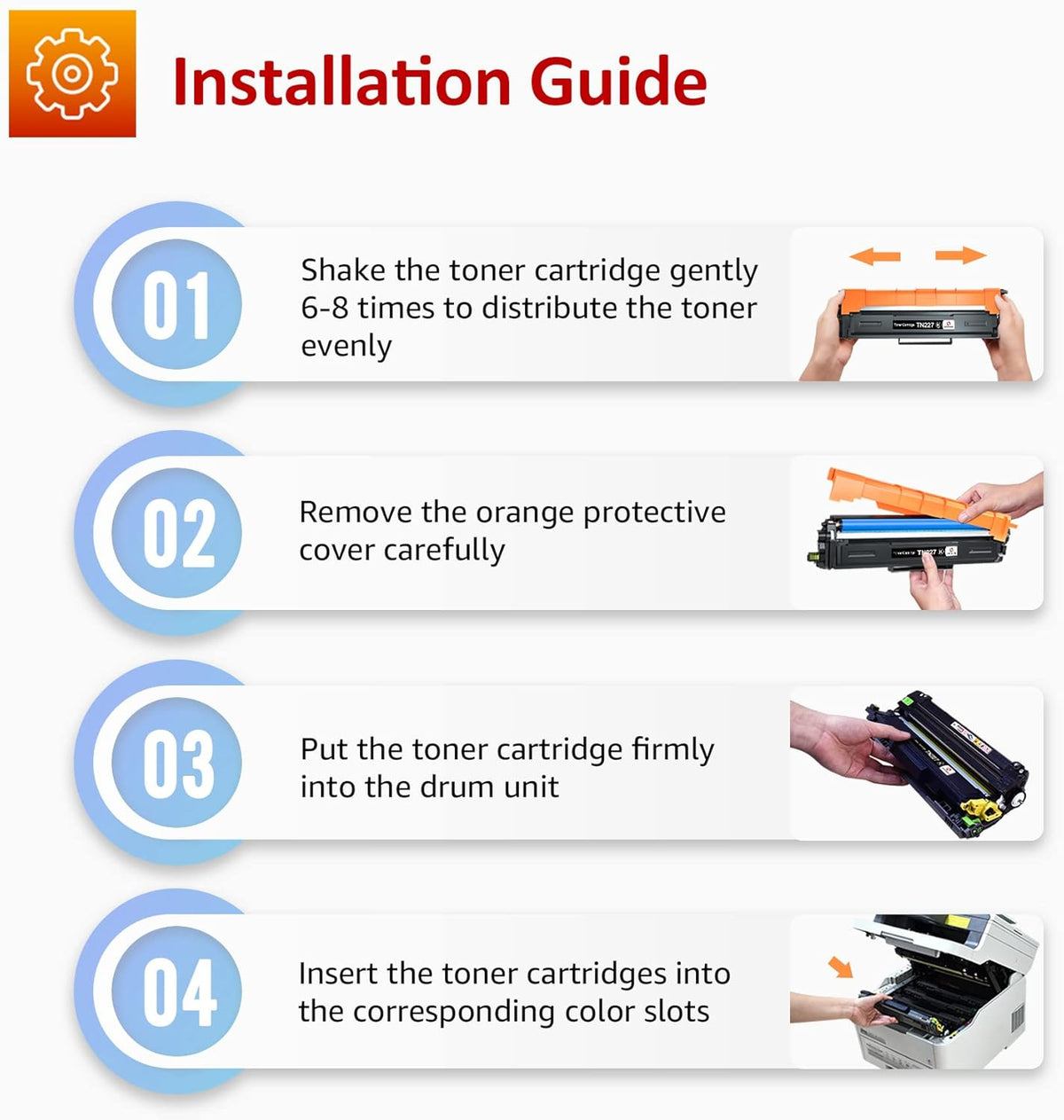 Compatible Toner Cartridge Replacement 5 Pack E37376