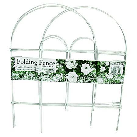 White Folding Wire Fence 18 by 10 inch Case of 12 S1587