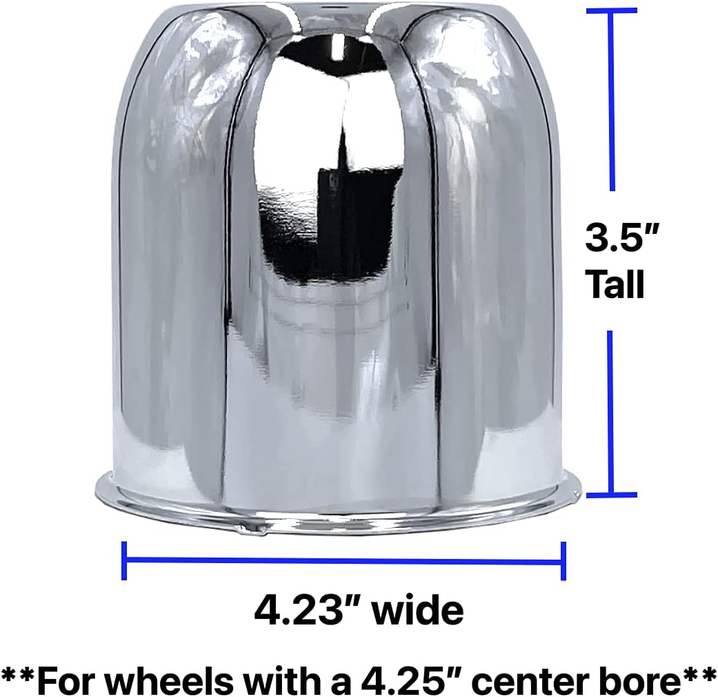 4 Chrome 5.15 Push Through Center Caps L463
