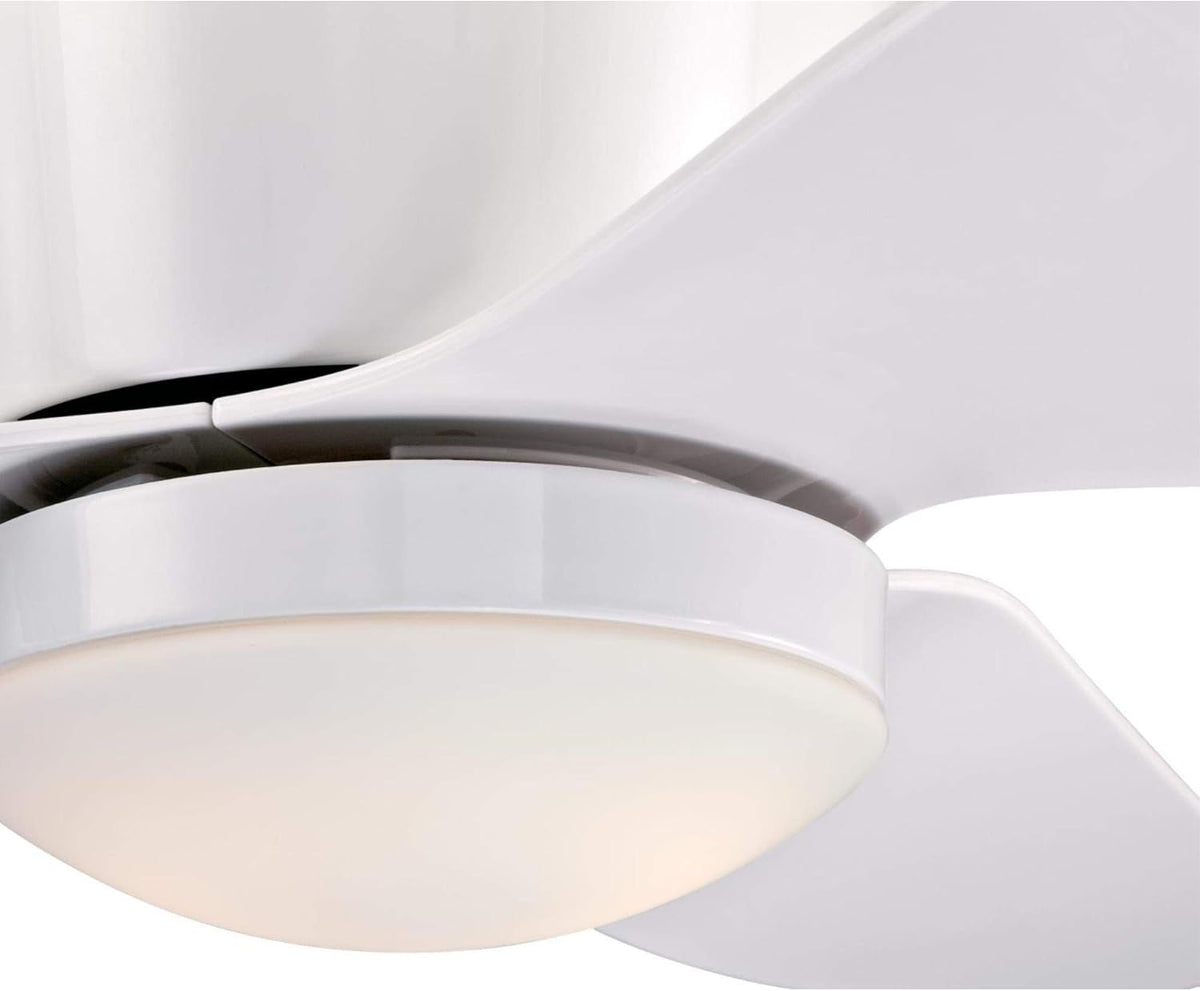 White 46 Inch Ceiling Fan with Light and Remote J67927