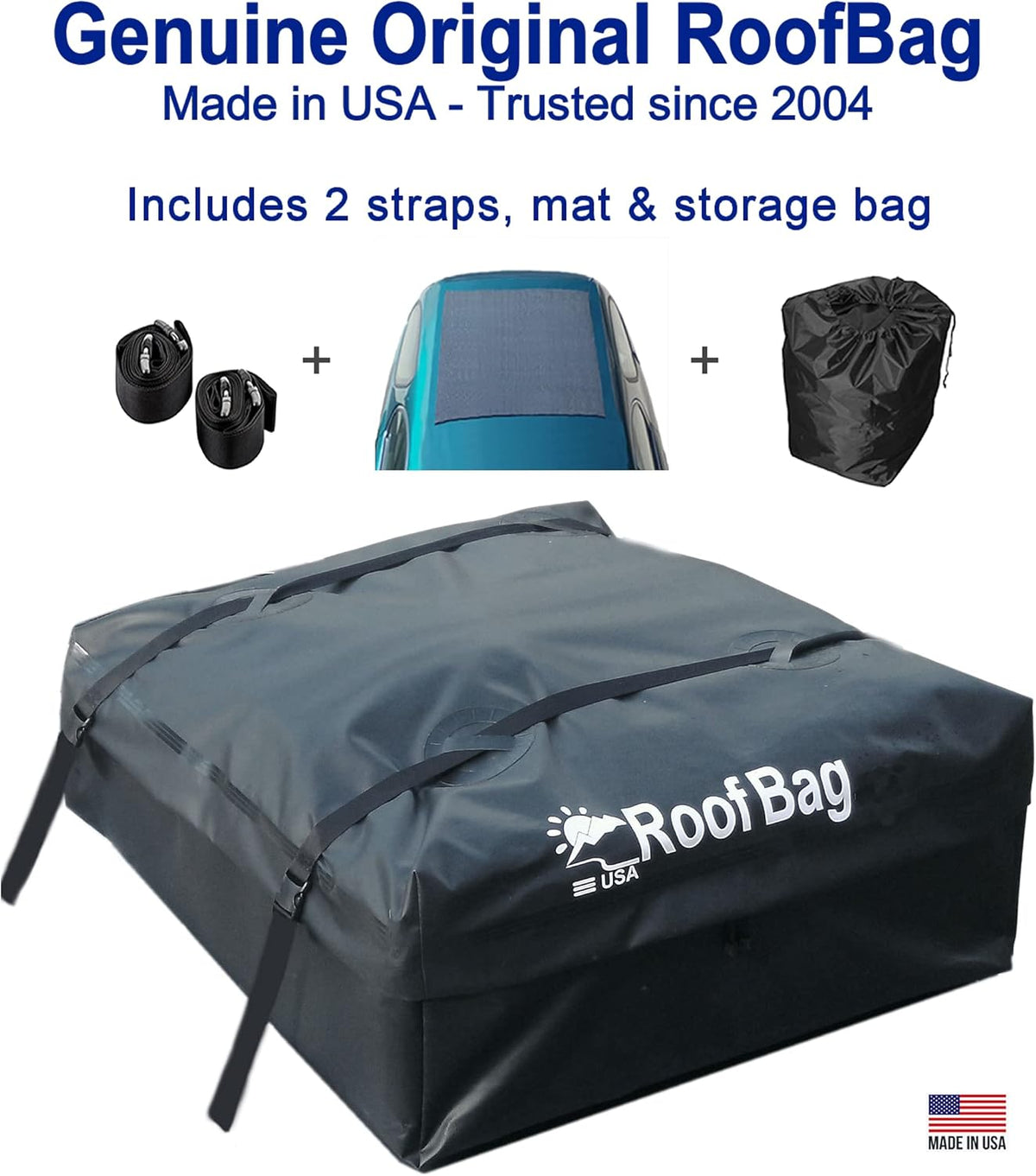 11 Cubic Feet Waterproof Rooftop Cargo Carrier with Straps and Mat X6026