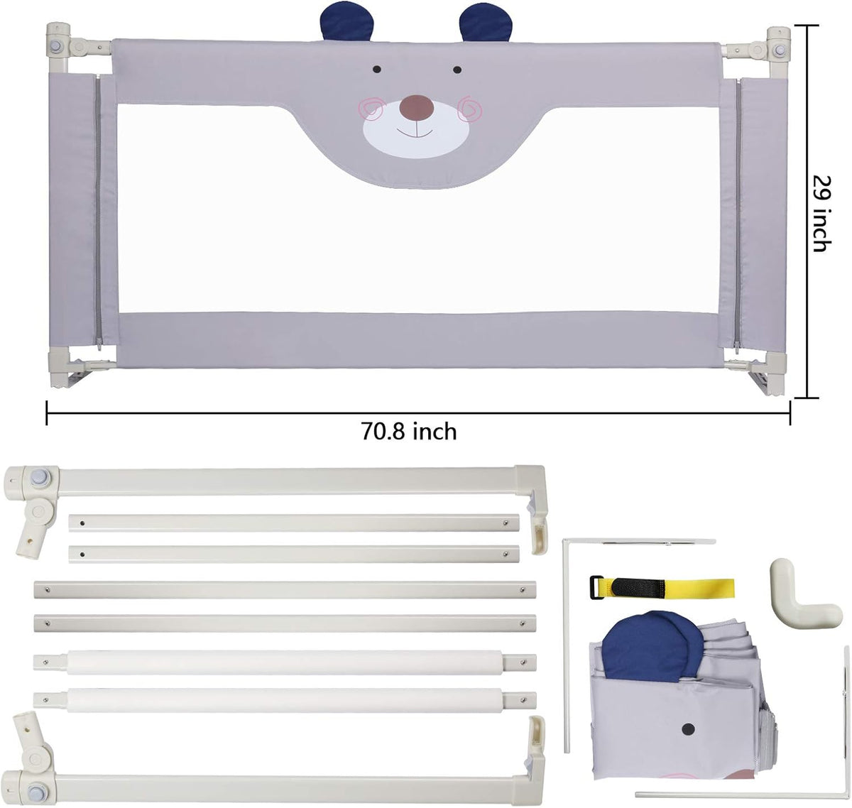 Toddler Bed Rail Extra Tall Collapsible Safety Guard R426925