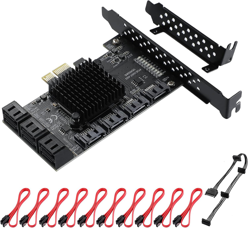 18 Port 6Gbps SATA 3.0 PCIE Card with SATA Cables E21527