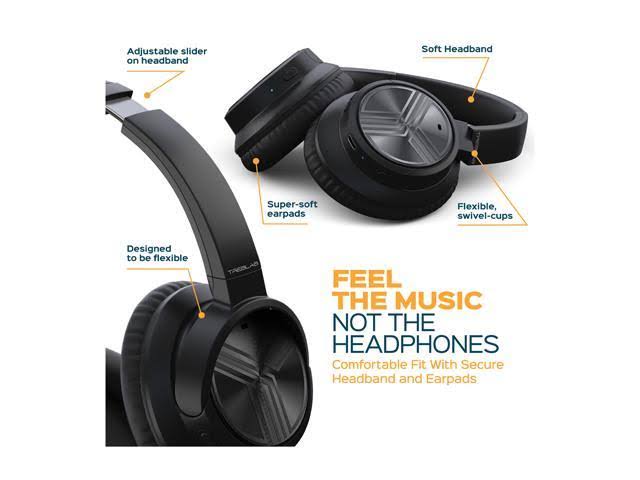 Over-Ear Bluetooth Headphones Active Noise Cancelling Black M40192