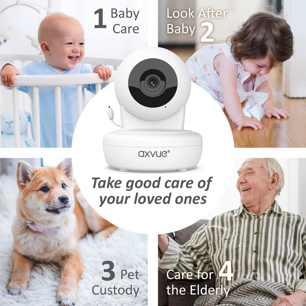 Baby Monitor with Pan-Tilt-Zoom Camera and LCD Screen, Night Vision F195