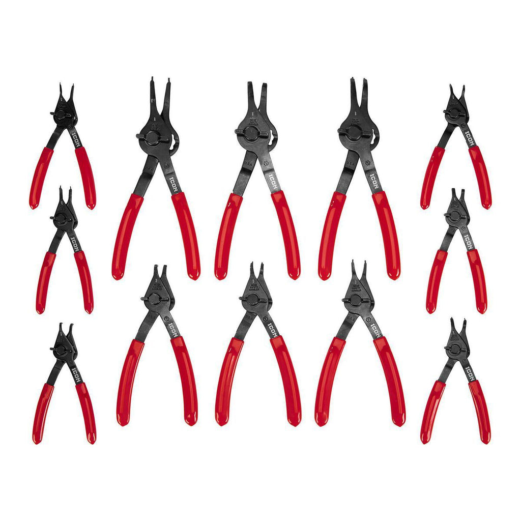 Quarter-Turn Convertible Retaining-Ring Pliers Set, 12-Piece I330