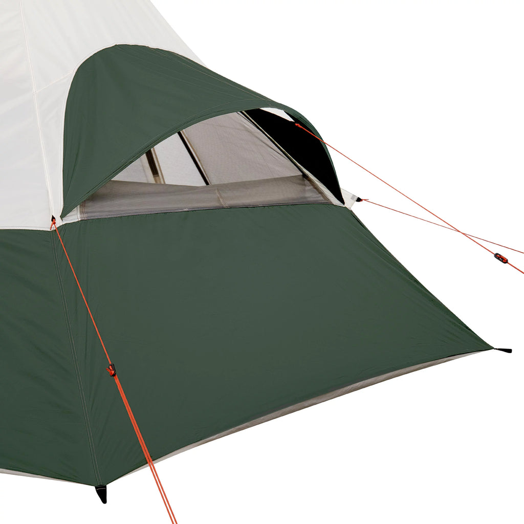 7-Person 1-Room Teepee Tent with Vented Rear Window, Green G70539
