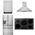 36 Induction Cooktop, Range Hood, Refrigerator with Water and Ice Dispenser, Dishwasher F473