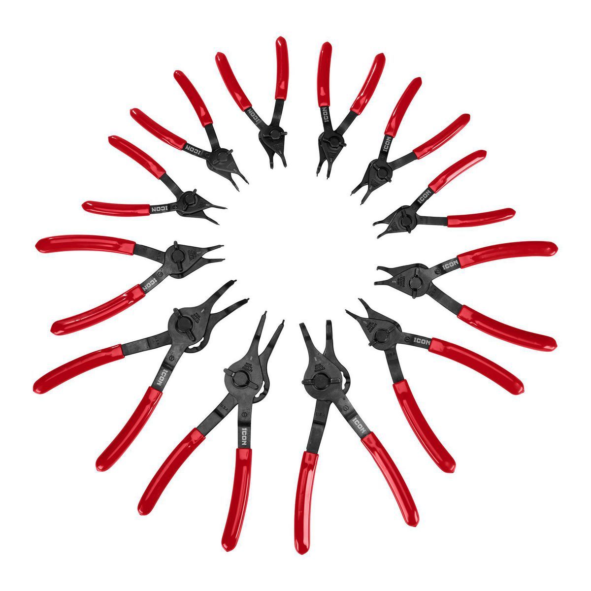 Quarter-Turn Convertible Retaining-Ring Pliers Set, 12-Piece I330