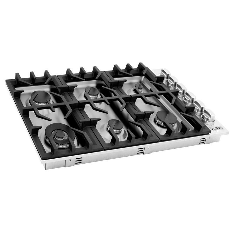 6 Burner Gas Cooktop in Stainless Steel V7564