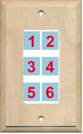 Unfinished Wood 6 Port Keystone Wall Plate Z23614