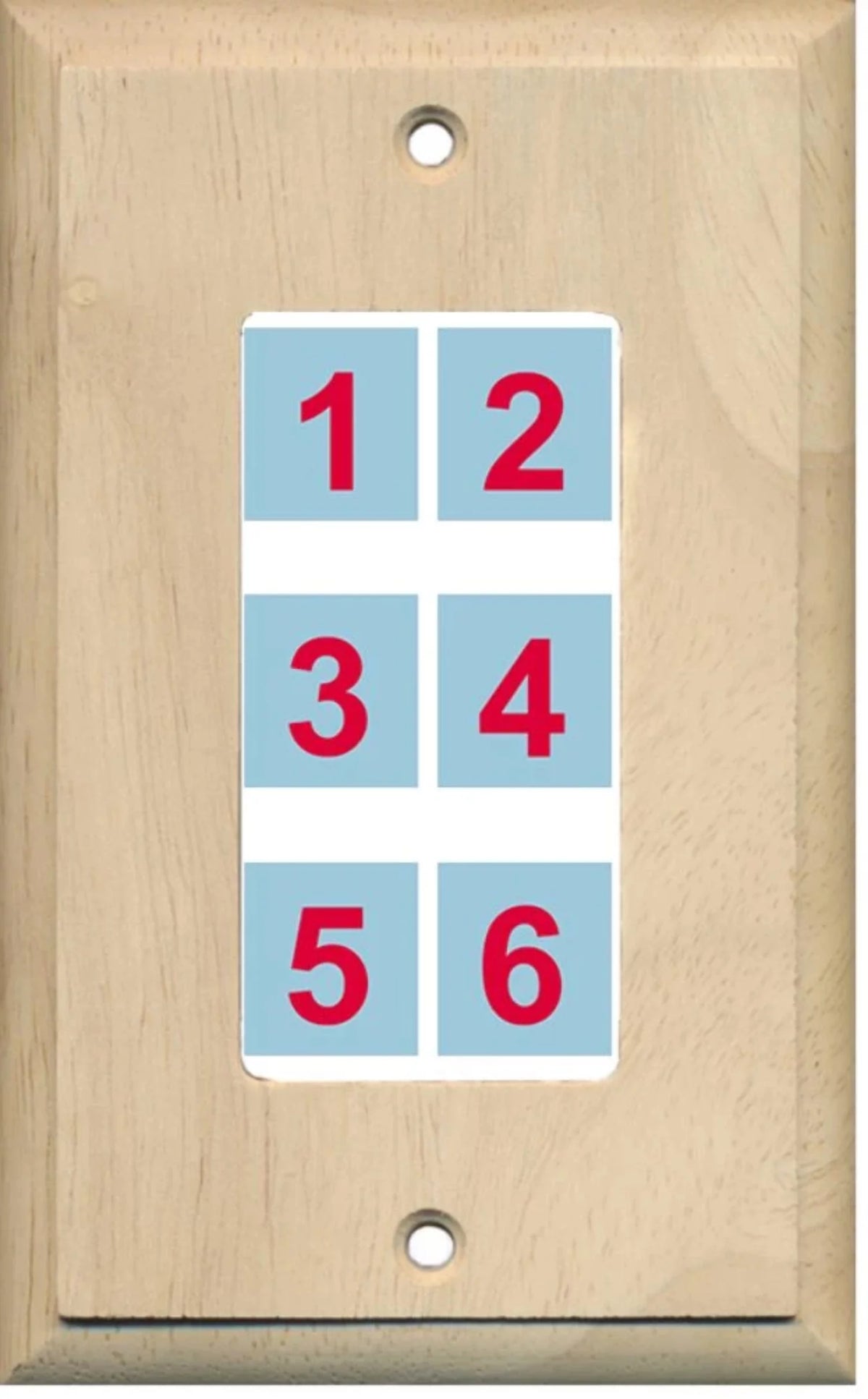 Unfinished Wood 6 Port Keystone Wall Plate Z23614