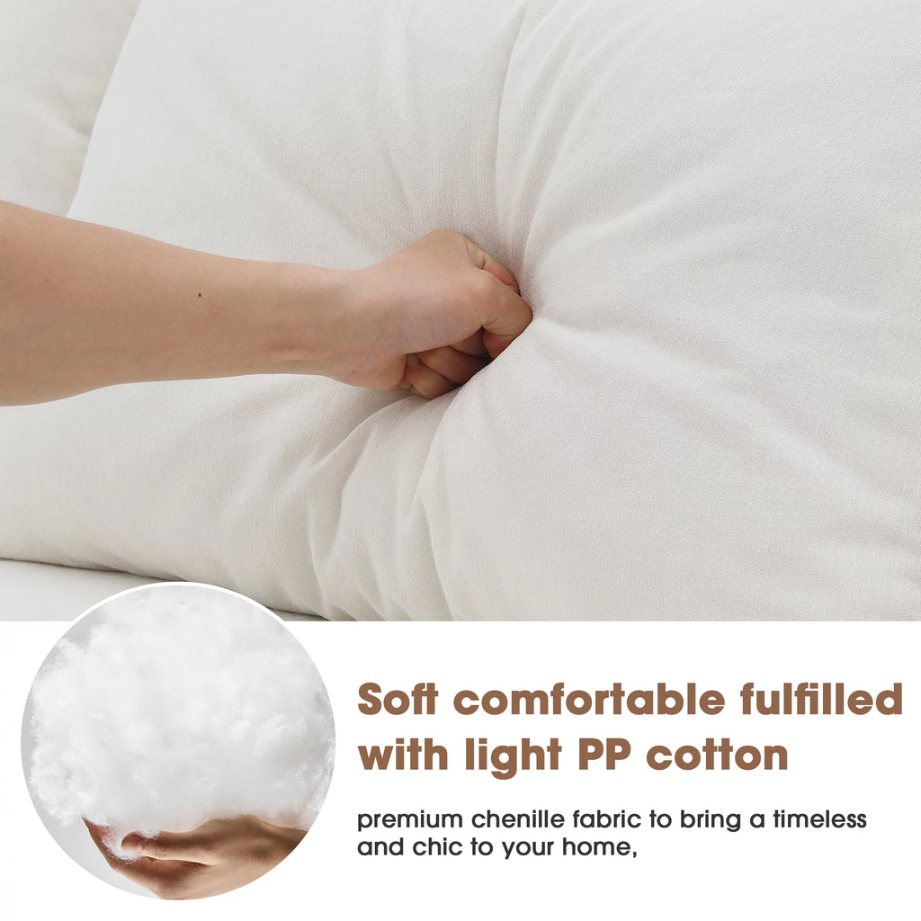 White L Shaped Modular Sectional Sofa C78890