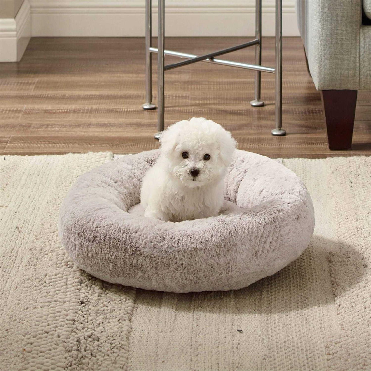 Faux Rabbit Fur Memory Foam Calming Bed M37951