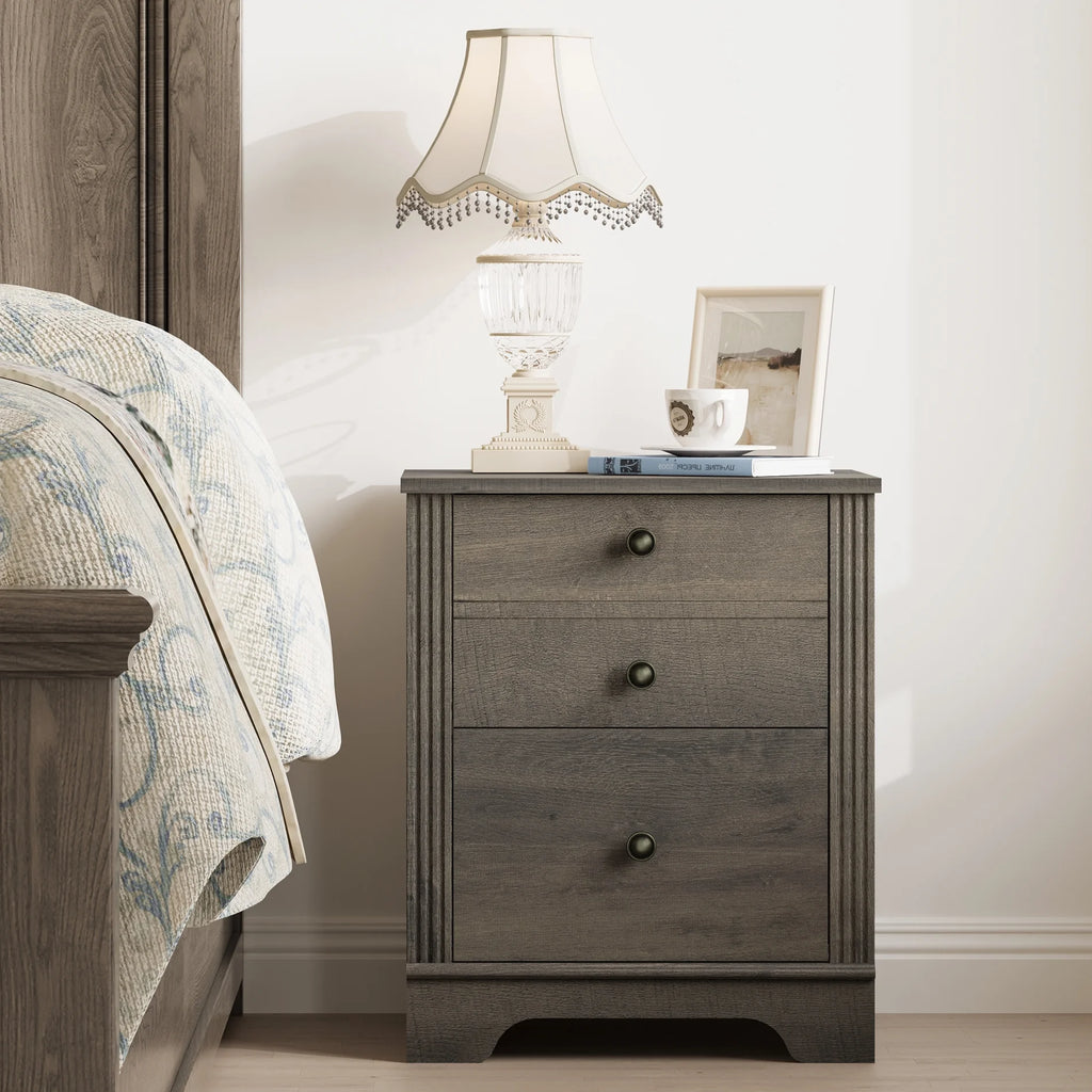 2 Drawer Grayish Brown Nightstand E8804