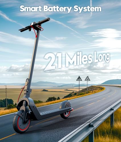 Electric Scooter, 350W/500W, 8.5" Tires, 21 Miles Range, 16/19Mph, Folding E-Scooter with Dual Braking, APP Control X5523