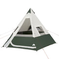 7-Person 1-Room Teepee Tent with Vented Rear Window, Green G70539
