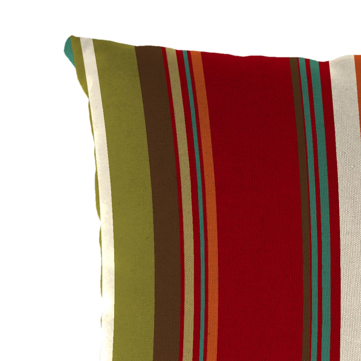 Teal Multicolor Stripe Rectangular Outdoor Lumbar Throw Pillow F320