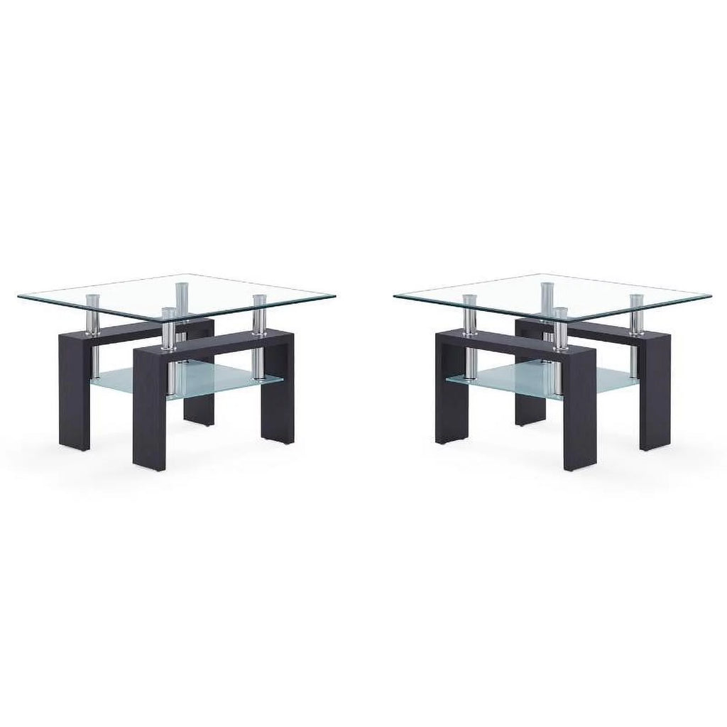 Glass Top End Table Set of 2 I395735