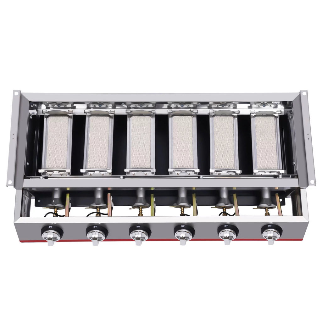 Portable 6 Burner LPG Gas Grill Griddle I470