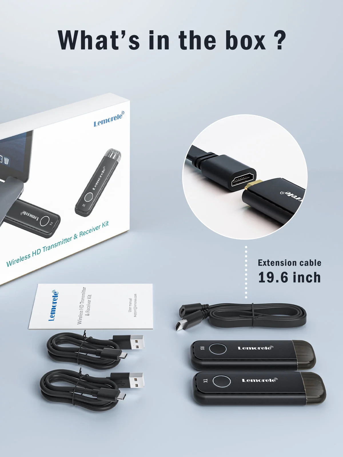 Wireless HDMI Transmitter and Receiver Kit Q78276