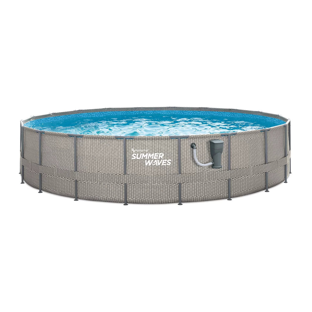20 Ft x 48 In Above Ground Frame Swimming Pool Set with Pump O738