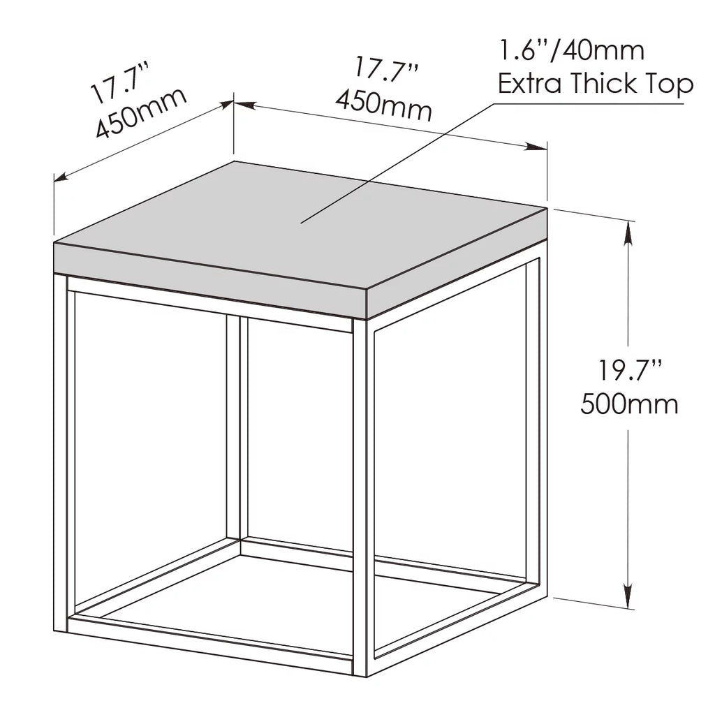Marble Wood and Metal Side Table P569470