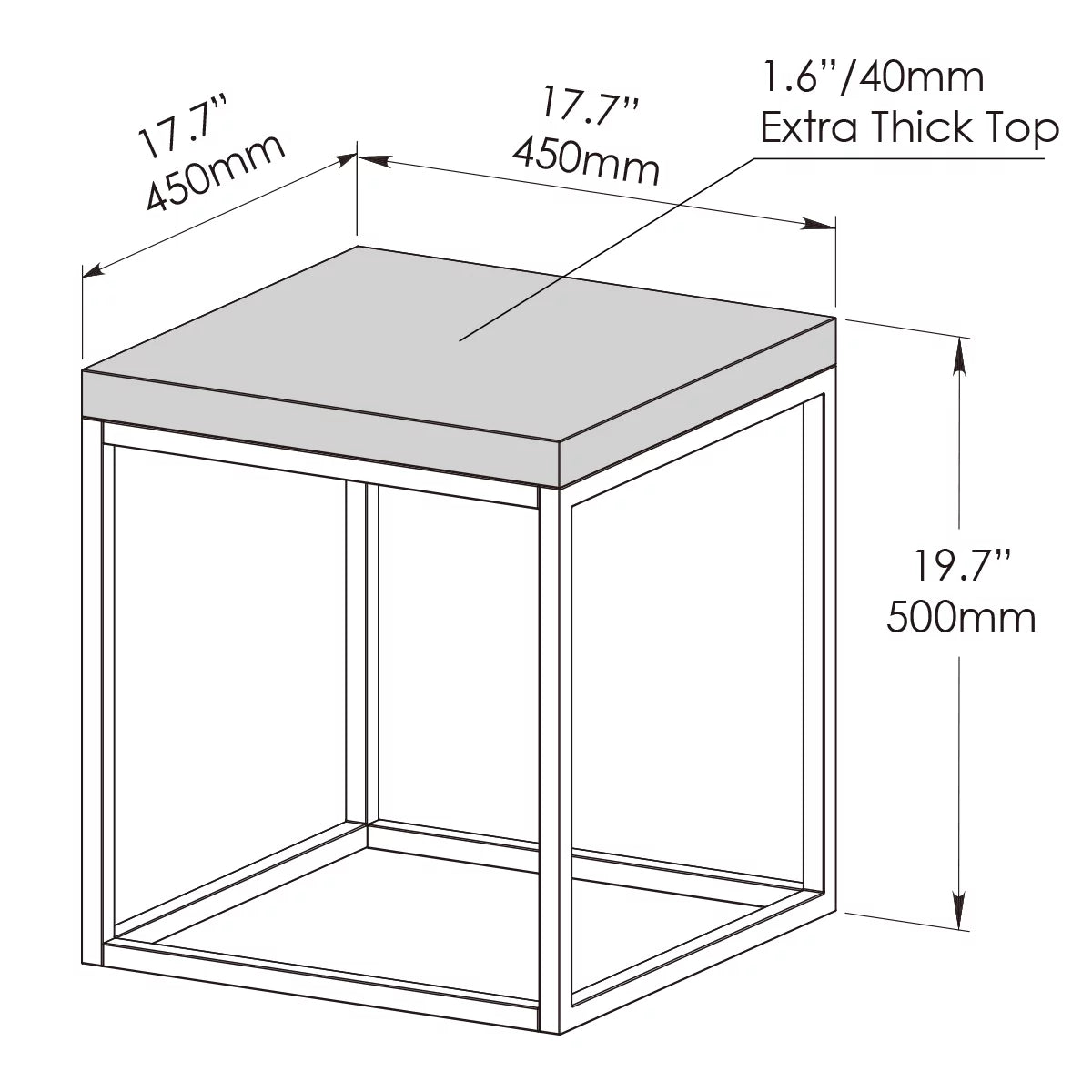 Marble Wood and Metal Side Table P569470