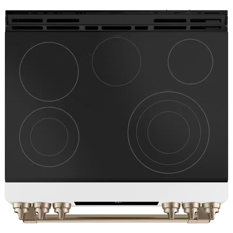 30 in. 5.7 cu. ft. Smart Slide-In Electric Range in Matte White with True Convection, Air Fry H40209
