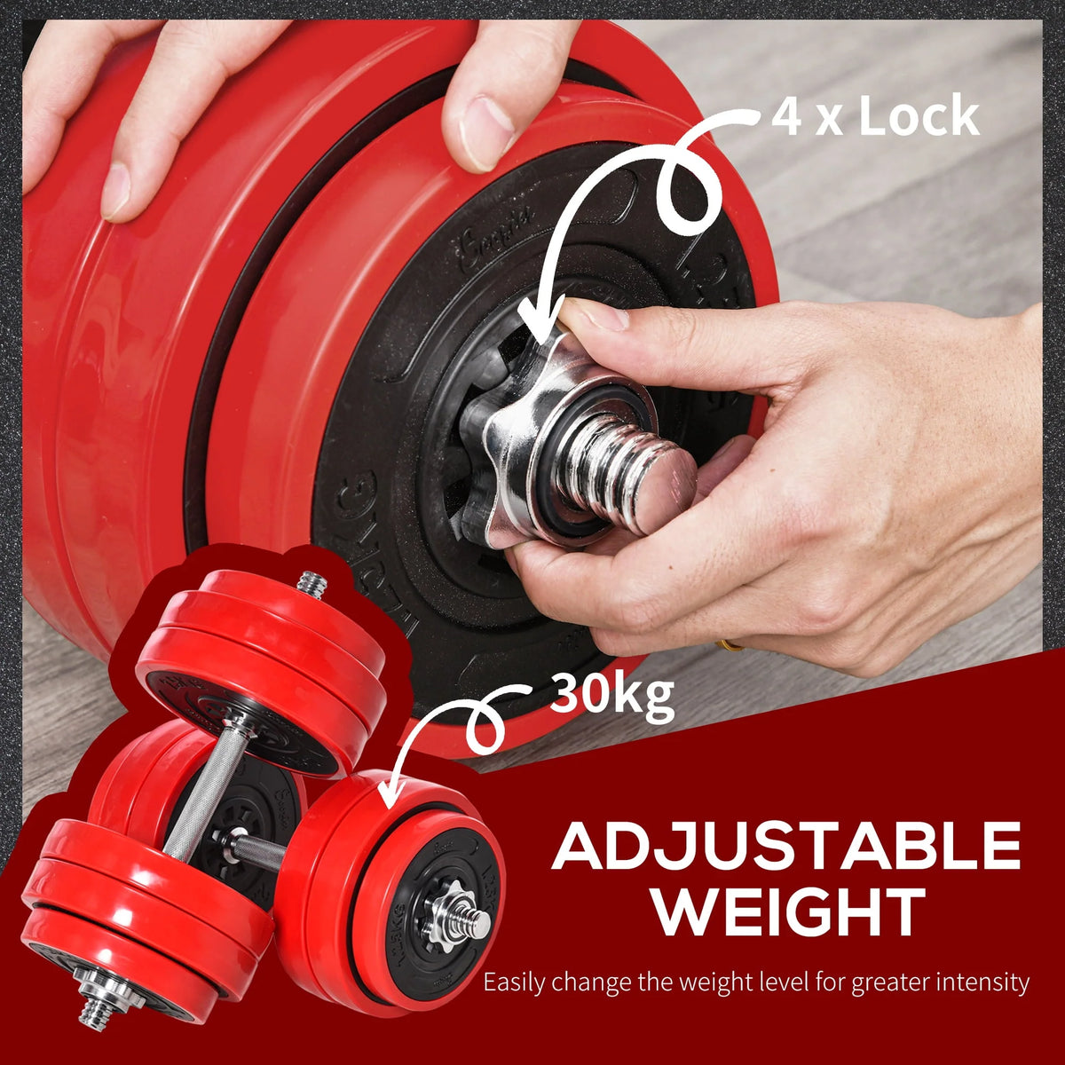 2-in-1 Adjustable Dumbbell and Barbell Set K932153