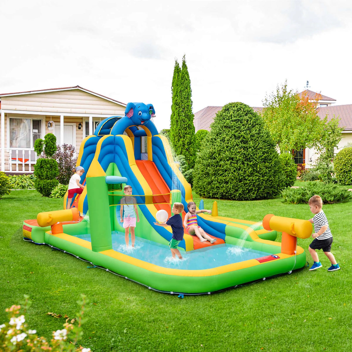 Inflatable Water Slide Splash Pool N9758
