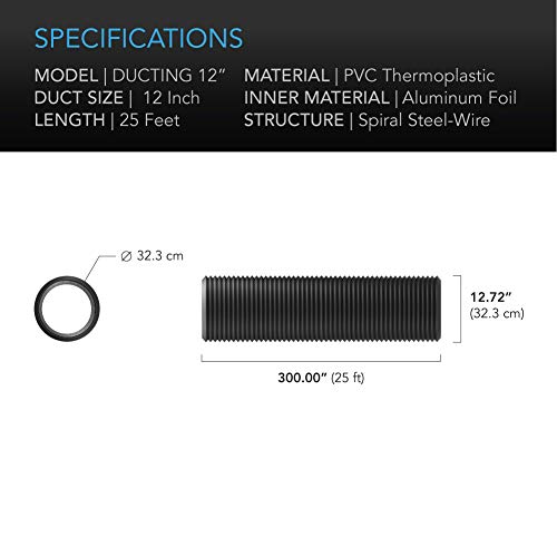 4-Inch Aluminum Ducting, 25-Feet I2918