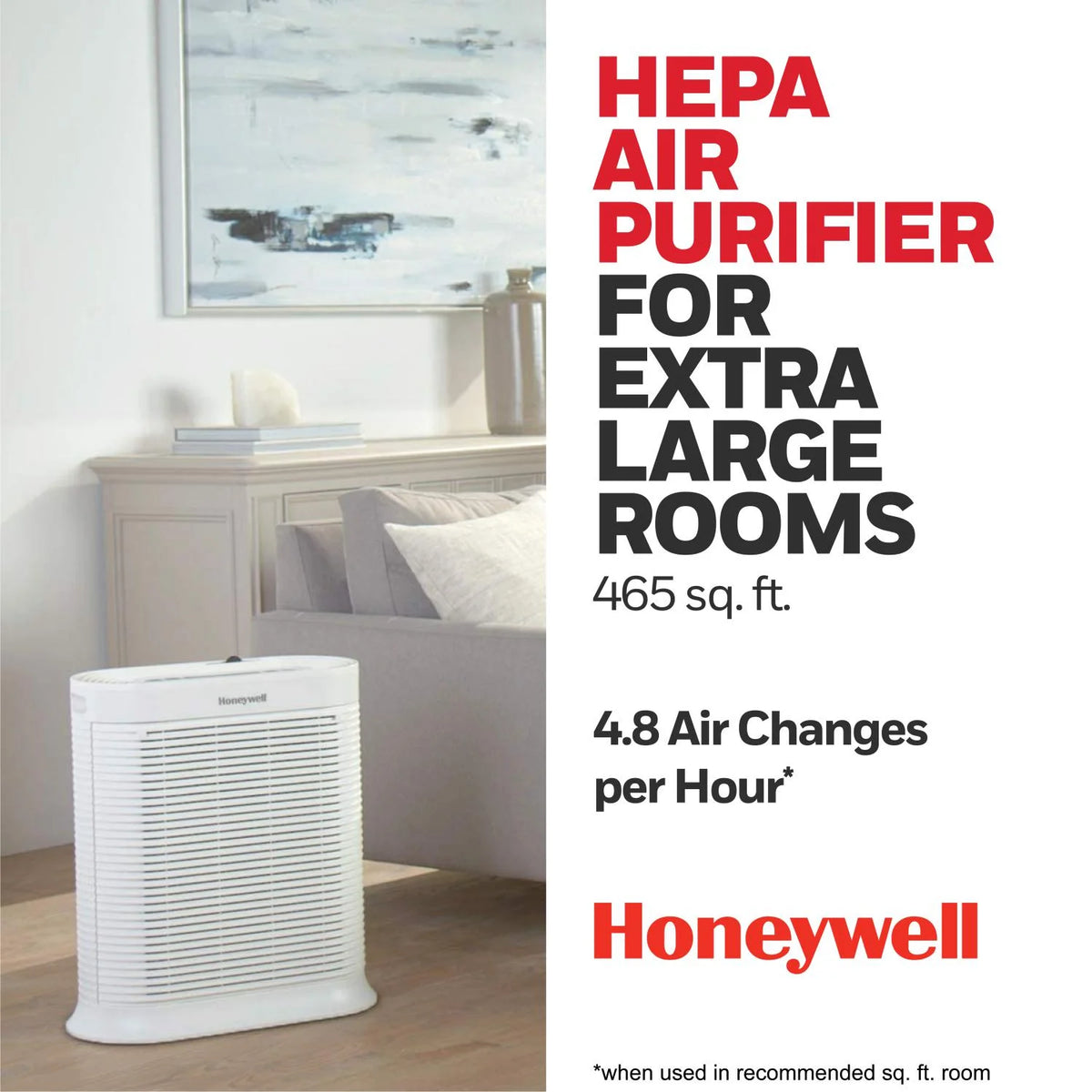 Air Purifier HEPA Filter 465 sq ft L403
