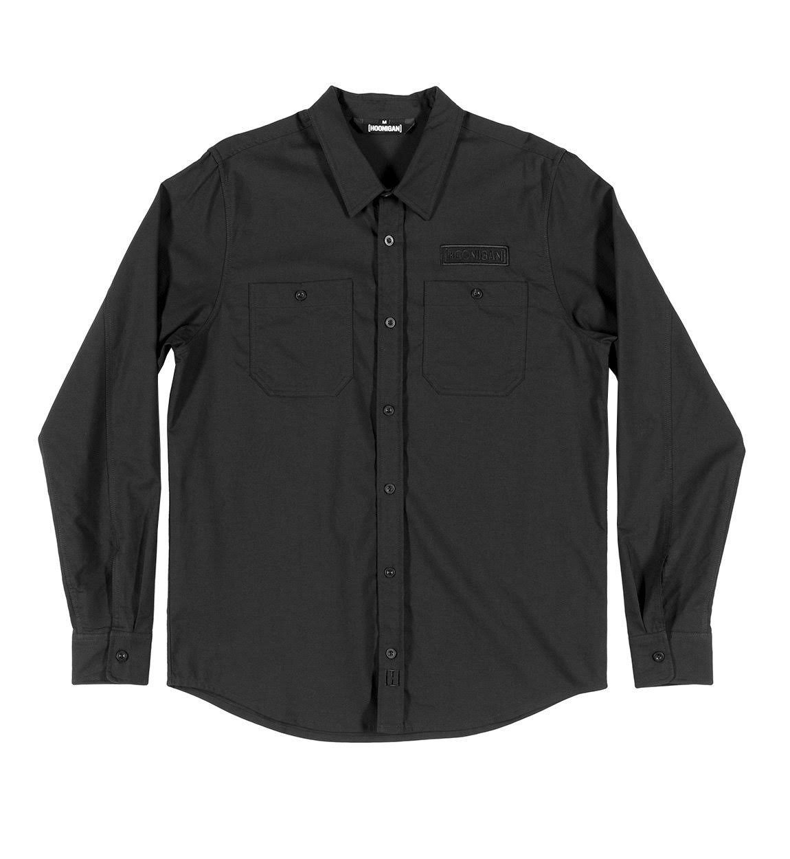 Black Woven LS Large Q829
