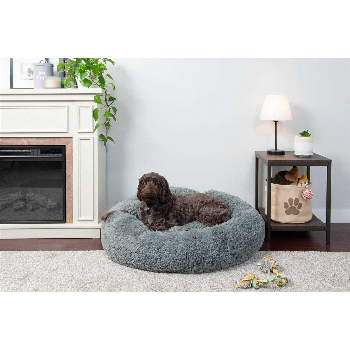 Long Fur Donut Dog Bed G6241