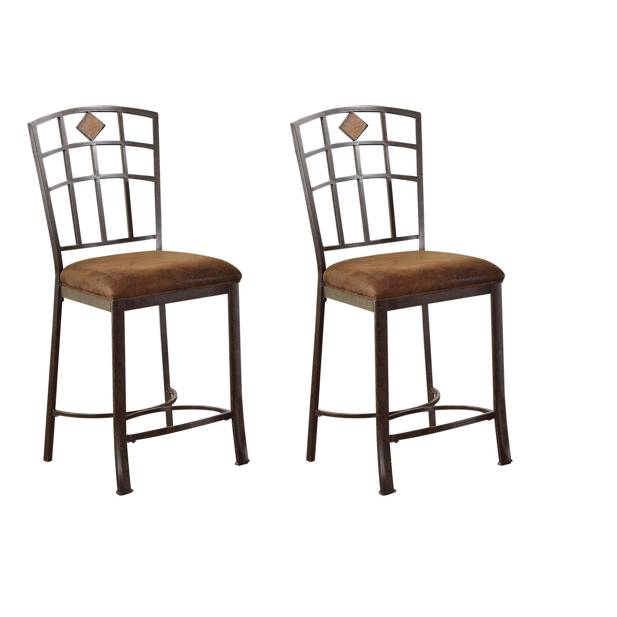Black Counter Height Chair Set of 2 V968