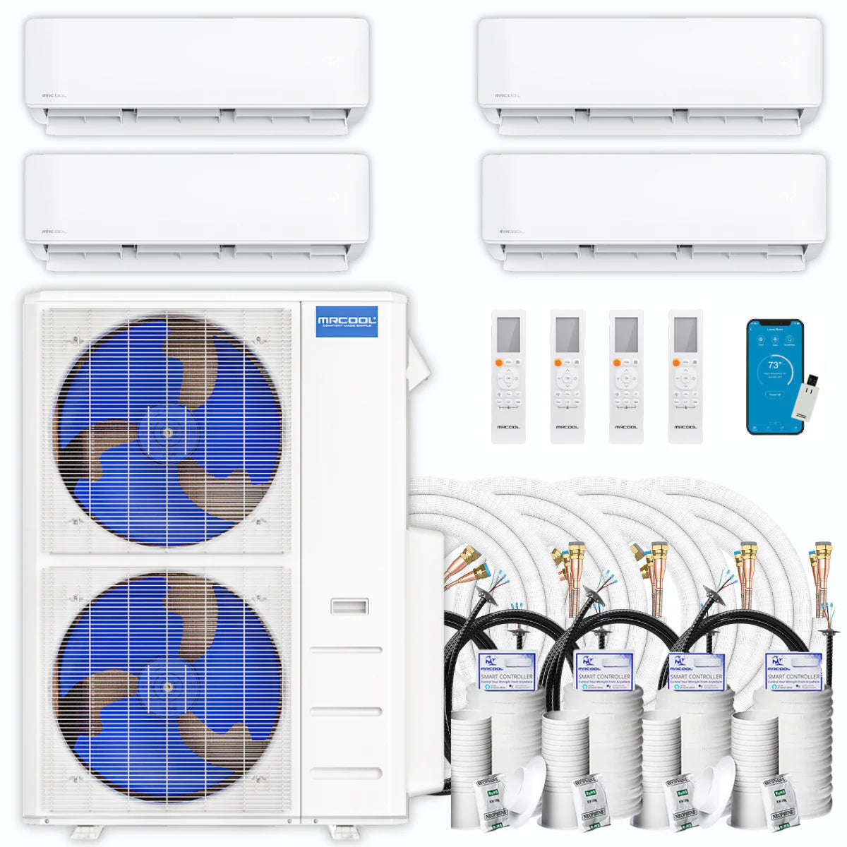 54,000 BTU 4 Zone Ductless Air Conditioner and Heat Pump H7731