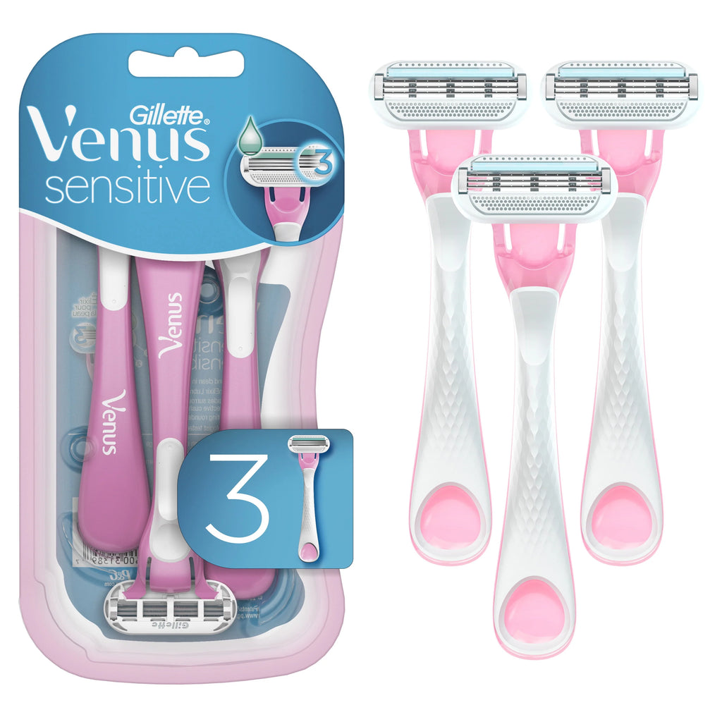 Women's Disposable Razor, 3 Count, Pink U340