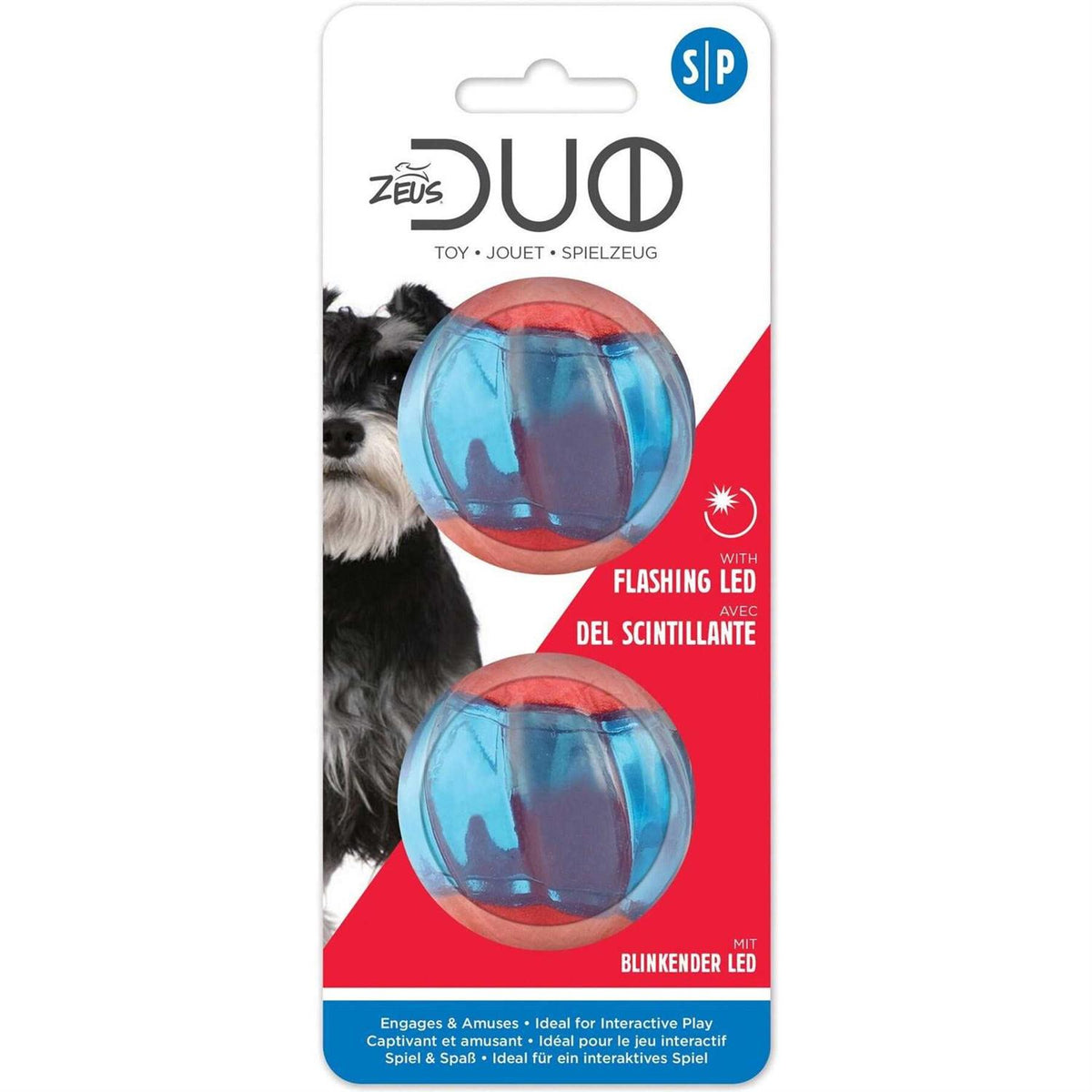 Duo Ball Dog Toy with Squeaker X511