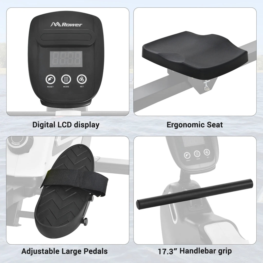 Magnetic Folding Rowing Machine with 14 Level Resistance and LCD Monitor B697164
