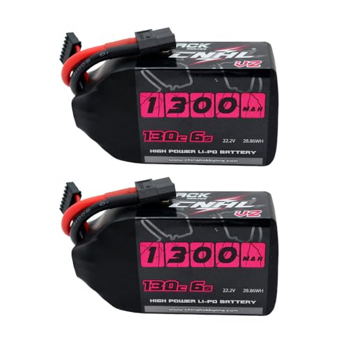6S 1100mAh 100C 22.2V Lipo Battery with XT60 Plug (2 PCS) V117407