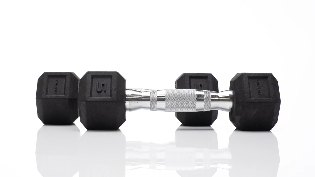 15lb Black Rubber Hex Dumbbell Z401425