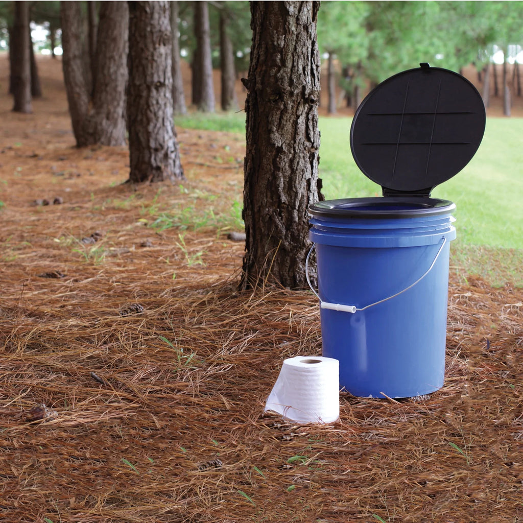 Black Bucket Toilet Seat with Lid P713