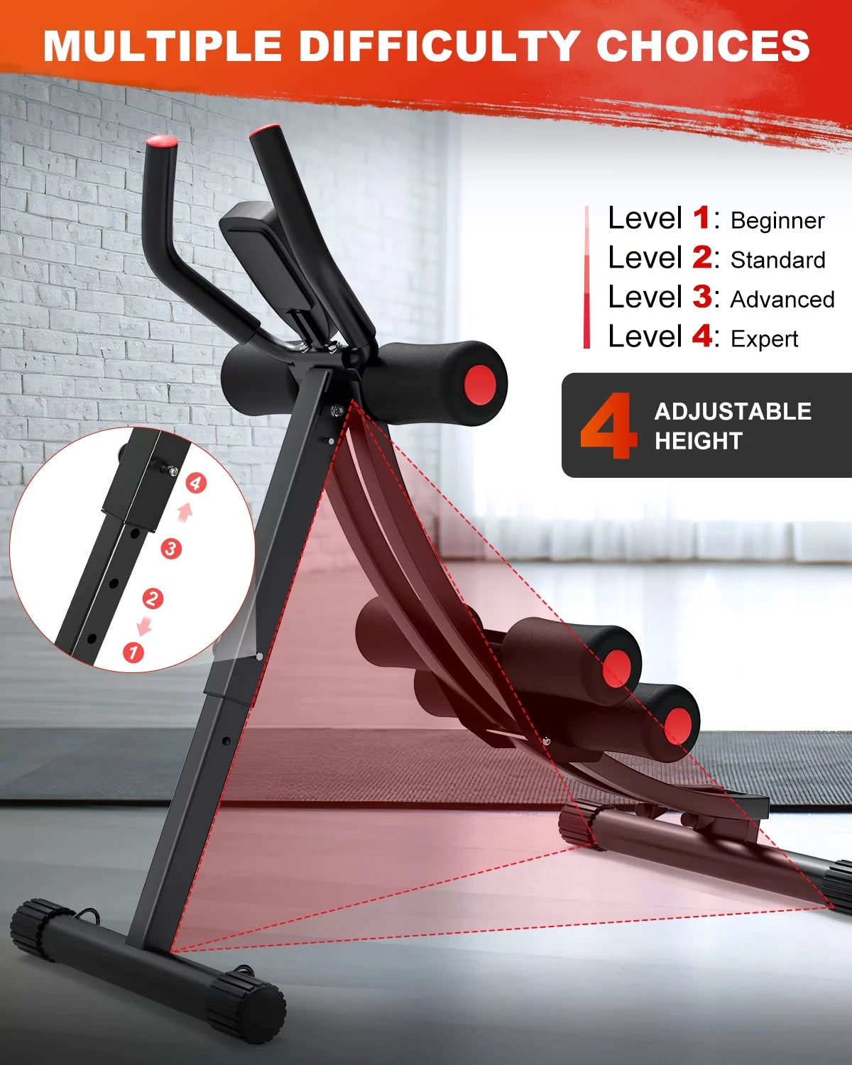 Foldable Ab Machine with LCD Display R540